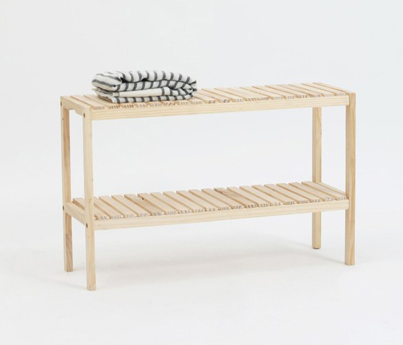 KỆ ĐỰNG GIÀY GỖ 2 TẦNG HÀN QUỐC MÀU GỖ TỰ NHIÊN - BENCH 2F NATURAL SIZE M