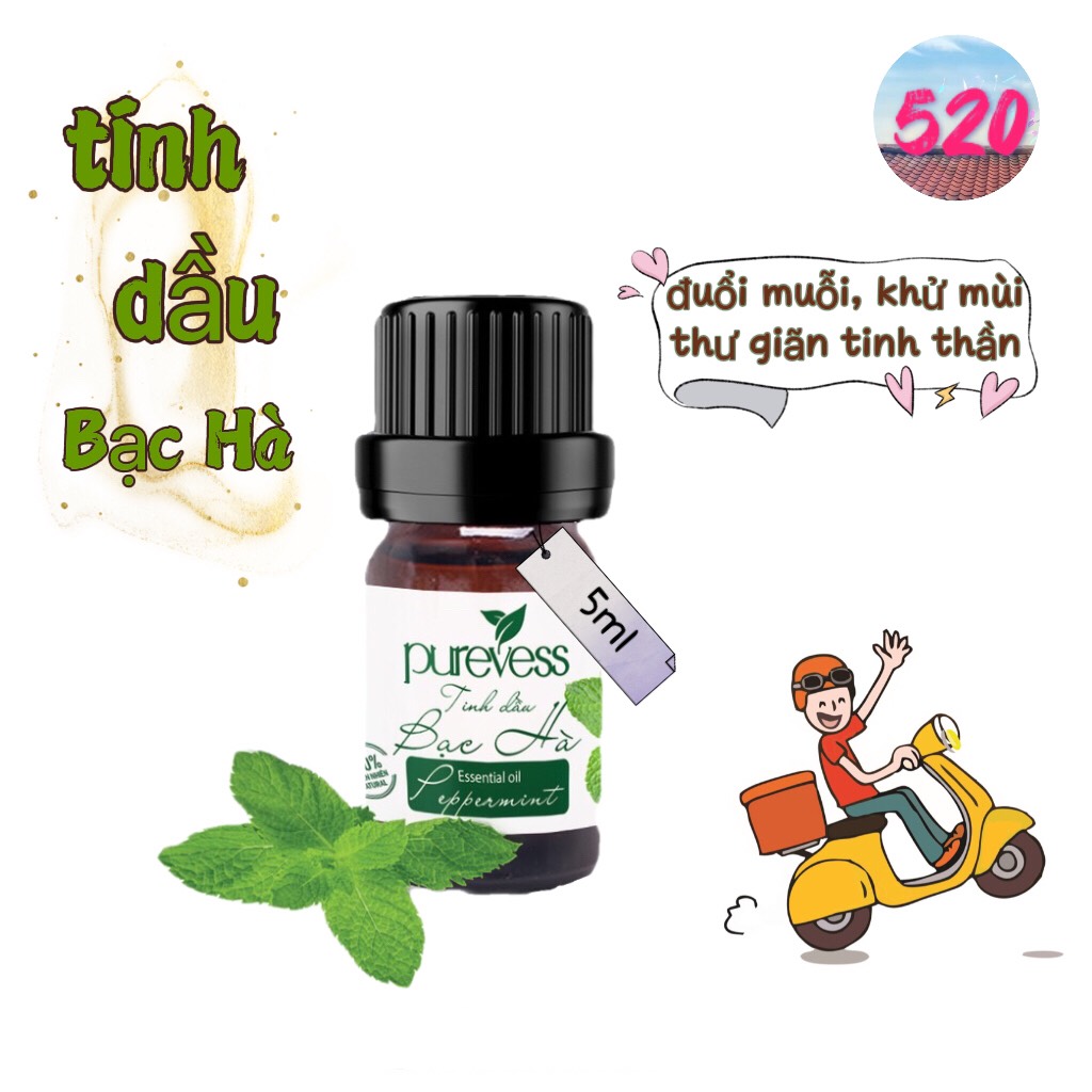 Combo 4 chai Tinh dầu xua đuổi muỗi, côn trùng Purevess