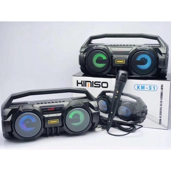 (TẶNG KÈM MIC HÁT)Loa bluetooth Kimiso S1 S2 KM-S3 karaoke không dây xách tay Siêu Bass,PIN Khủng bảo hành 12 thág