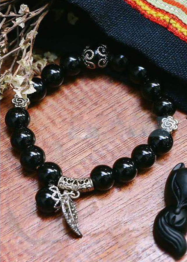 Bộ vòng tay hồ ly obsidan