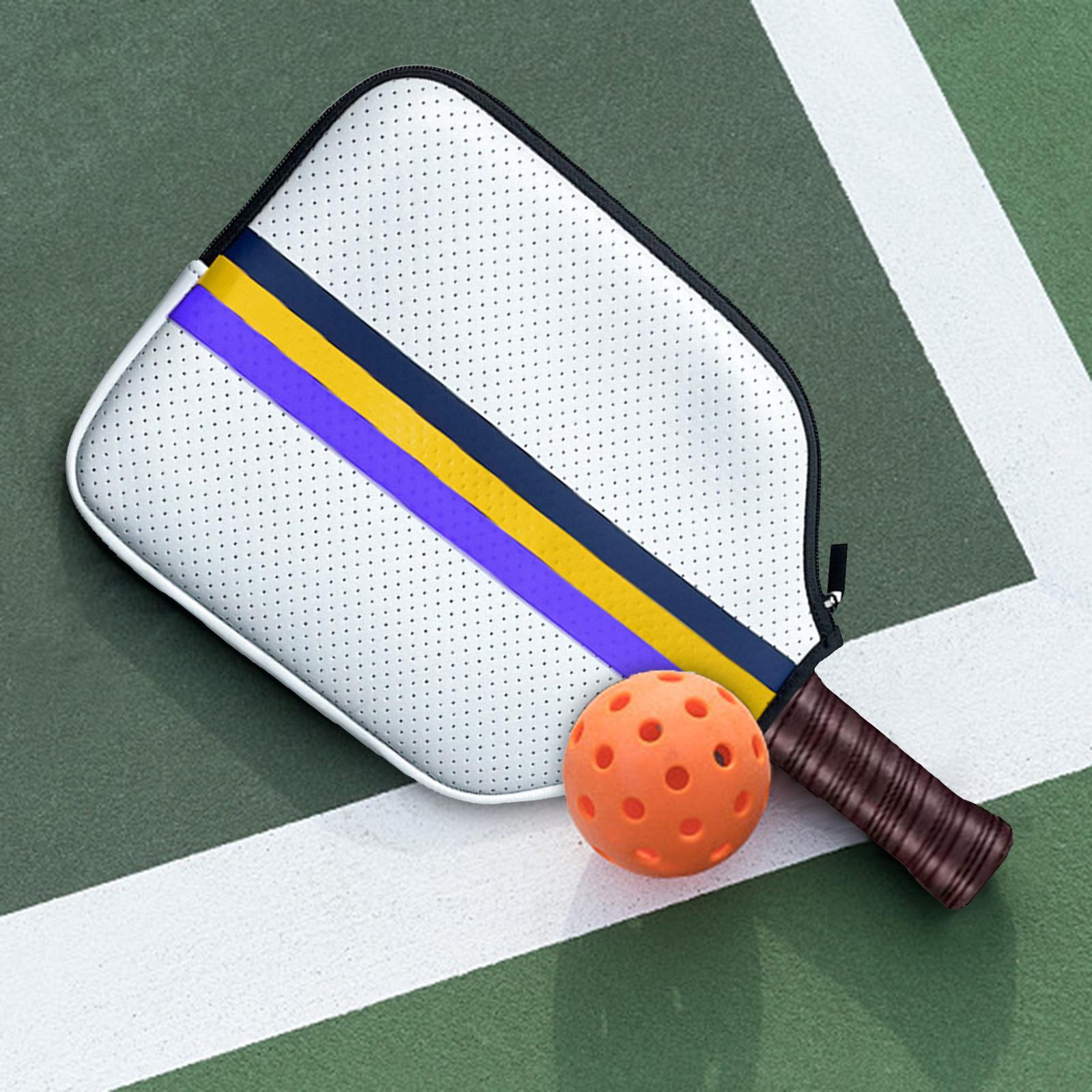 Racket Sleeve Neoprene Pickleball Paddle Cover Waterproof Protector Accessories Gift Zipper Pickleball Head Cover for Exercise Training
