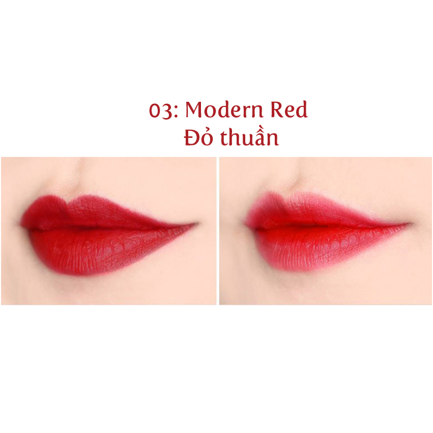 Son lì nhẹ môi Beauskin Rosedew Matte Creamy Hàn Quốc No.03 Đỏ thuần tặng kèm móc khóa