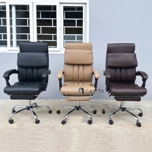 Ghế game ghế livestream nệm CR4119-P Nội thất Capta Ghế văn phòng lưng cao chân ghế thép mạ chrome bóng ngã ngả nhiều mức độ với mâm 2 cần Office Chair hcm