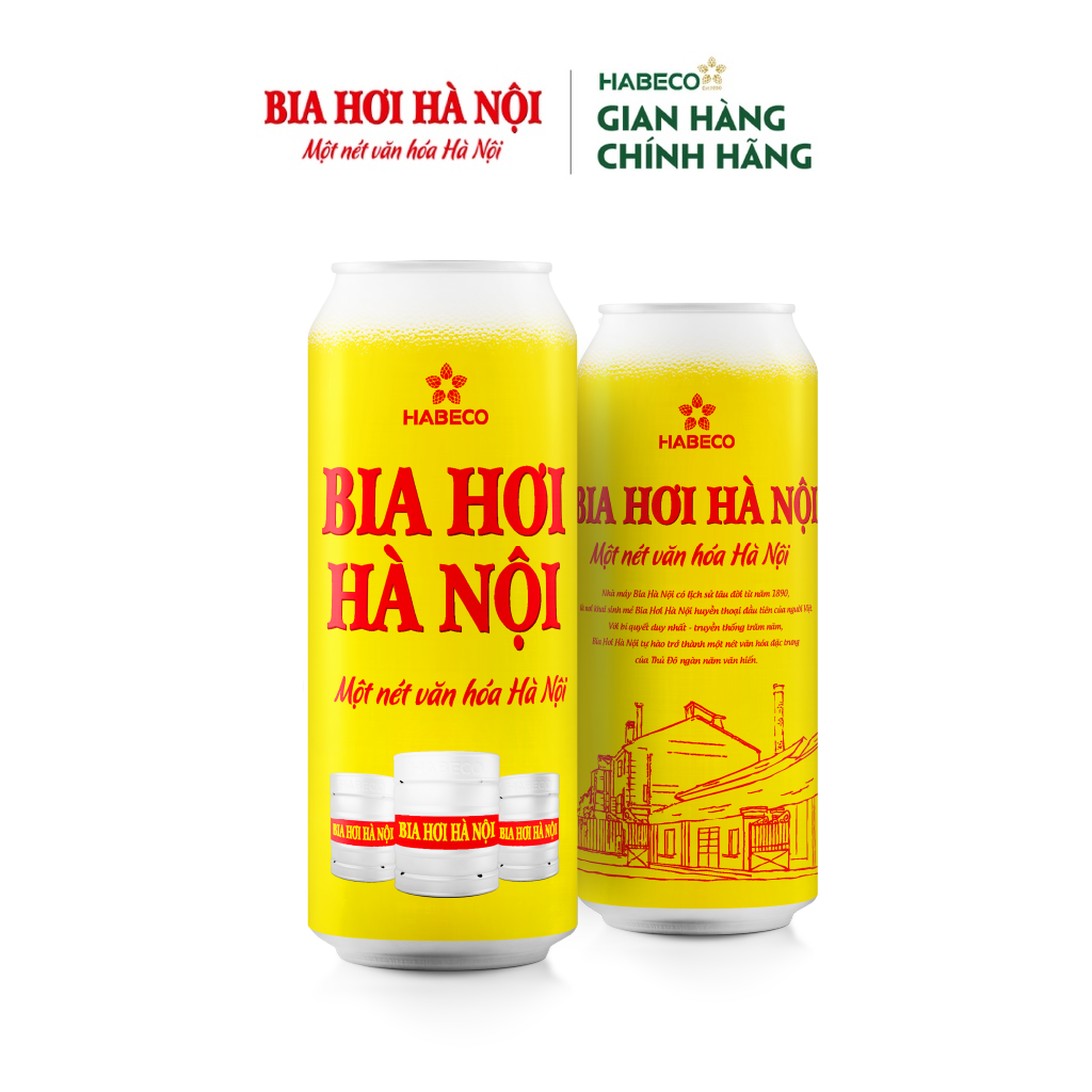 Bia Hơi Hà Nội - Thùng 24 lon 500ml