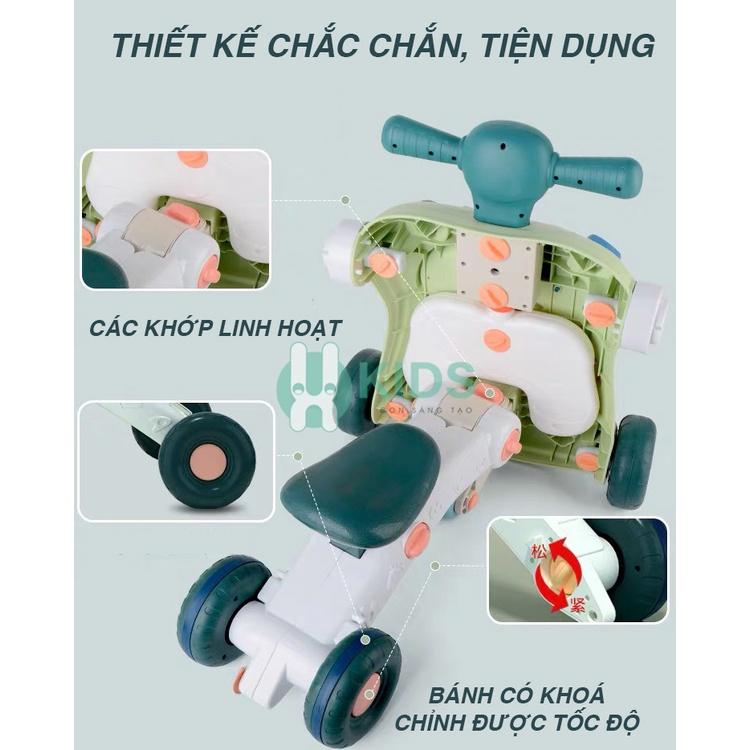 Xe tập đi đa năng 6in1 biến đổi 6 chức năng thông minh thành 4 loại xe trẻ em độc đáo, chống vòng kiềng cho bé sơ sinh