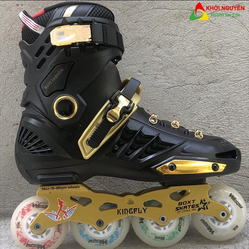 Giày patin người lớn Weiqui Kingfly chơi chuyên nghiệp, bánh cao su sáng led, quà tặng ý nghĩa