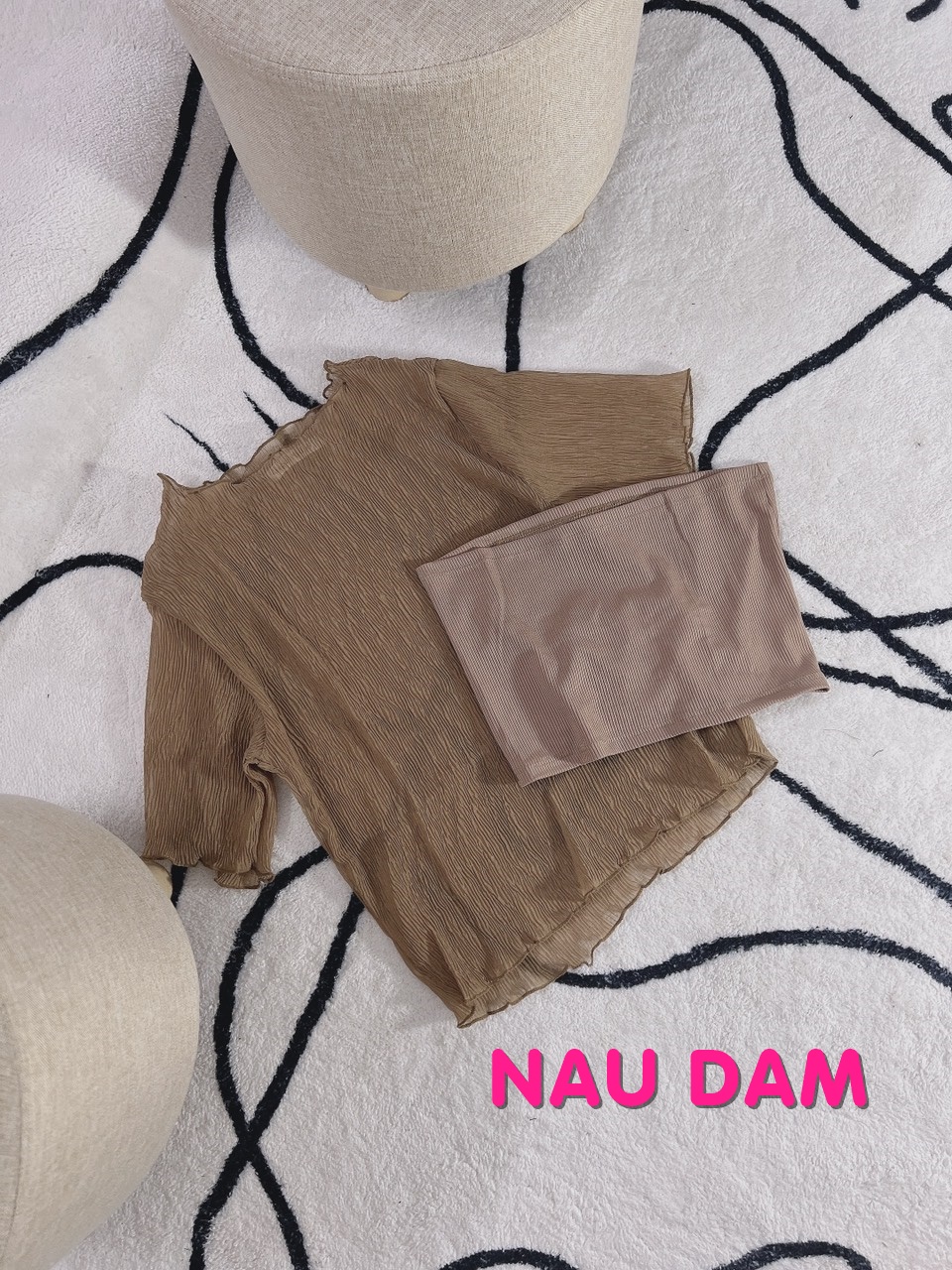 O THUN CROPTOP ỐNG + ÁO LƯỚI TAY NGẮN SUÔNG TRƠN ĐI TIỆC ĐI CHƠI DẠO PHỐ ĐI BIỂN ĐI LÀM CÔNG SỞ