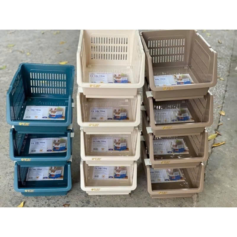 kệ để đồ nhựa Việt Nhật cao cấp 5569 , kệ đựng đồ gấp gọn xếp tầng nhựa Việt Nhật