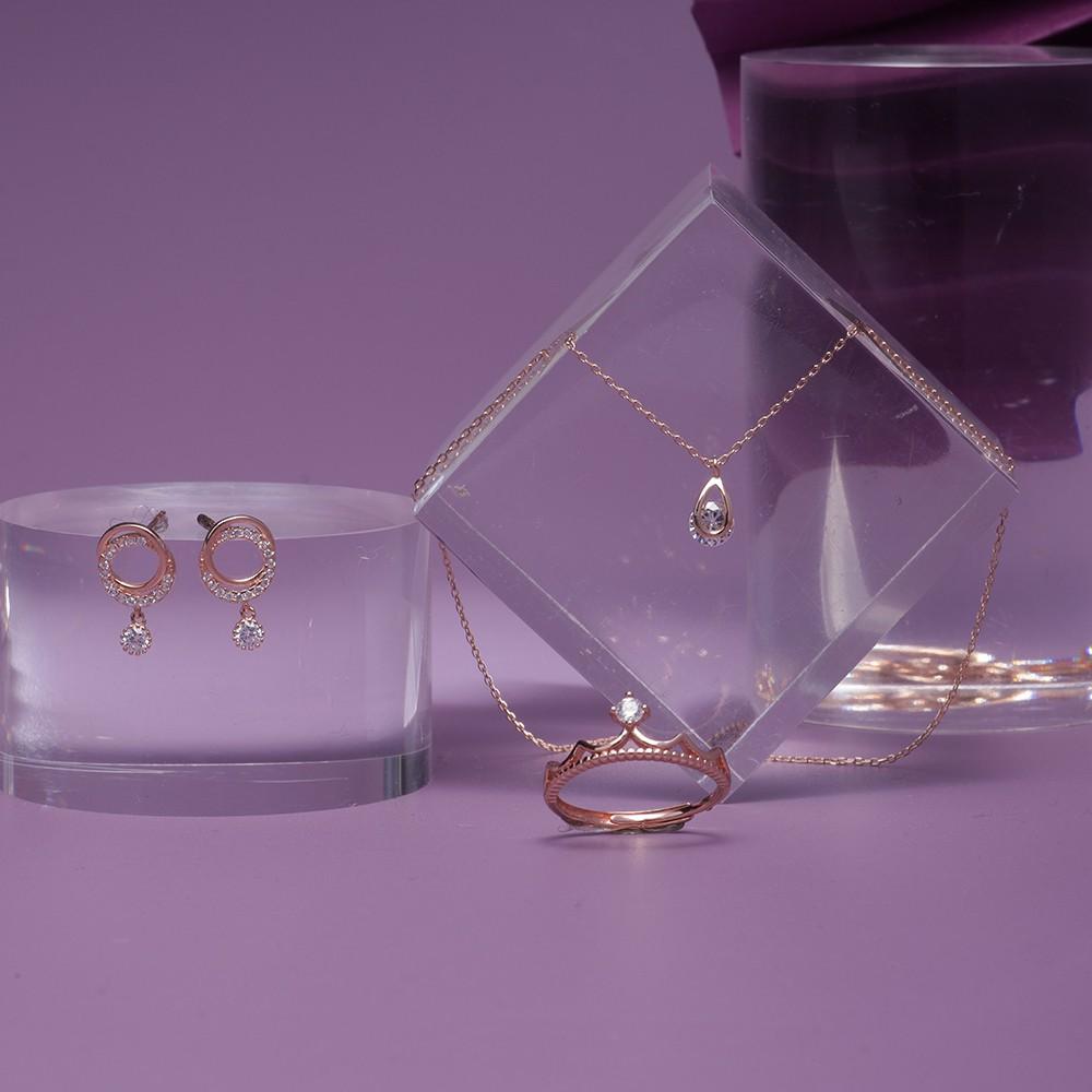 Khuyên Tai Bạc Mon Lilas Đính Đá Earring K092045