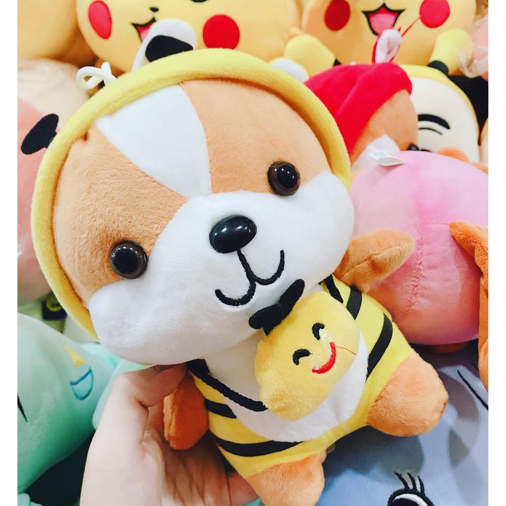 Gấu bông chó Shiba cosplay kích thước 25cm Xưởng gấu bông Việt Nam