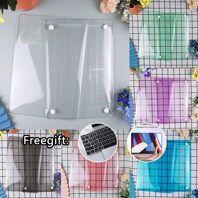 Ốp Bảo Vệ Màn Hình + Bàn Phím Cho 2022 Macbook Air13.6 M2 A2681 M1 Air Pro 13 14 16 inch A2337 A2338 A2442 A2485 2020 A1466