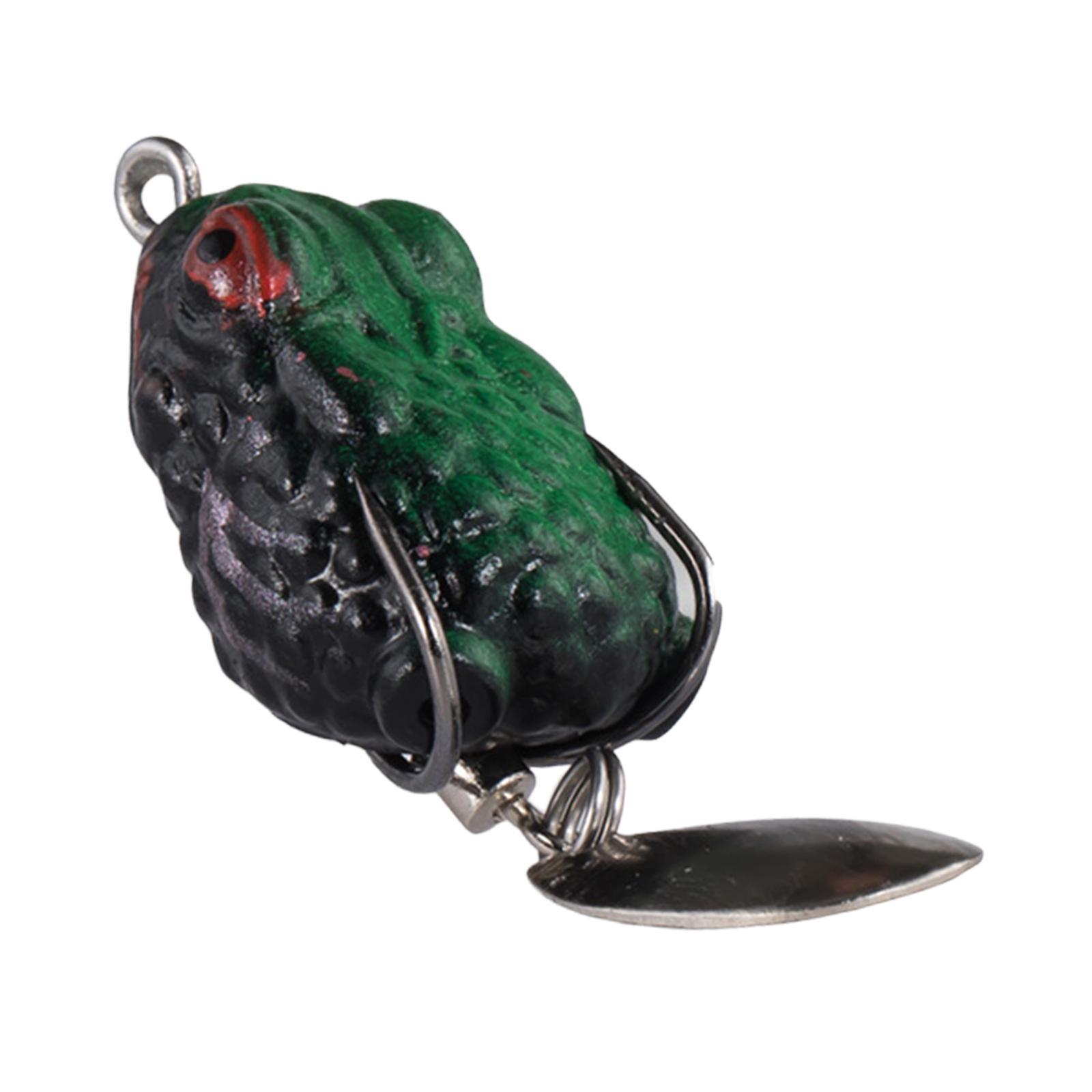 Lure, Frog Lure, Metal Sequin, Silicone Bass Fishing Double Hooks, Fishing Crankbait Lure, Float on Water Lure for Freshwater