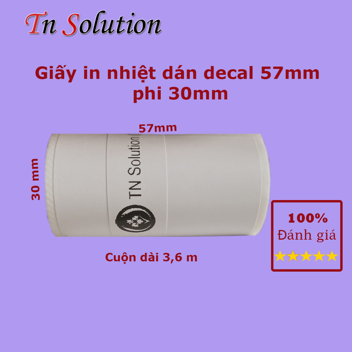 Giấy in nhiệt dán (sticker) cho máy in bill cầm tay, máy in hóa đơn các dòng 58mm