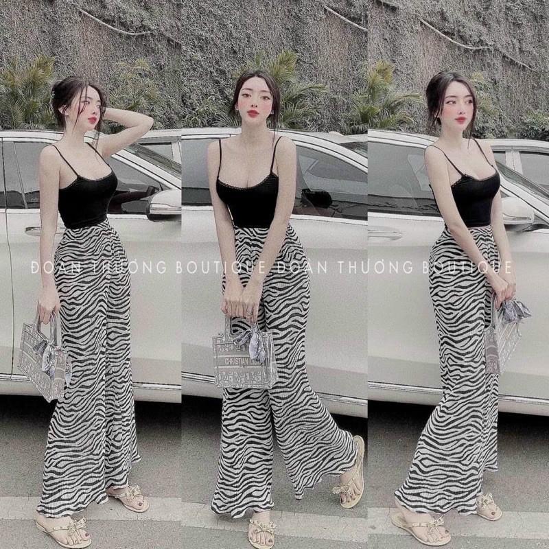 015 - SET ÁO 2S ĐEN QUẦN DẬP LI RẰN RI