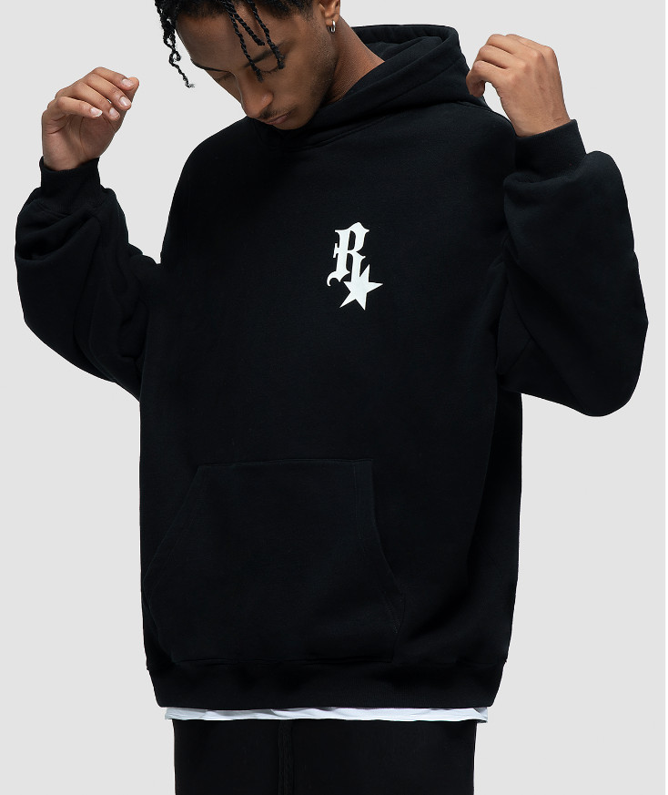 Áo hoodie unisex form rộng chữ R+Sao dài tay OneZ nỉ bông hàn quốc đẹp ,mềm mịn local brand nam nữ có mũ 2 lớp dày