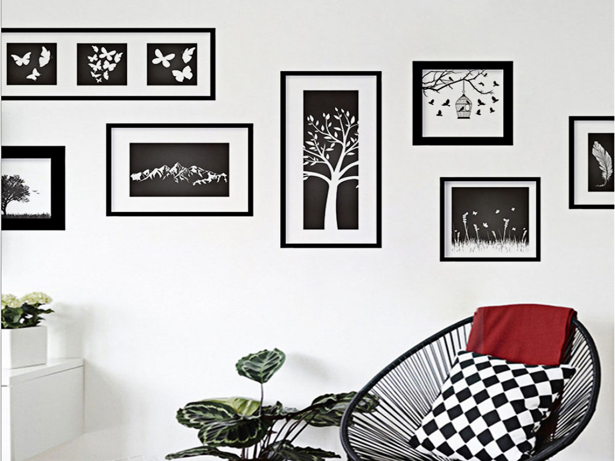 Decal dán tường khung ảnh đen trắng