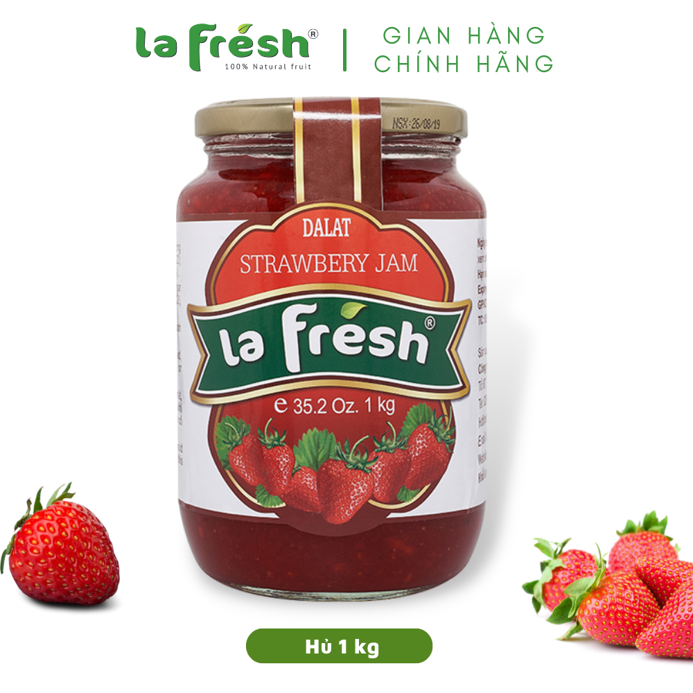 Mứt Dâu Tây Lafresh Đà Lạt Hủ Thủy Tinh 1kg