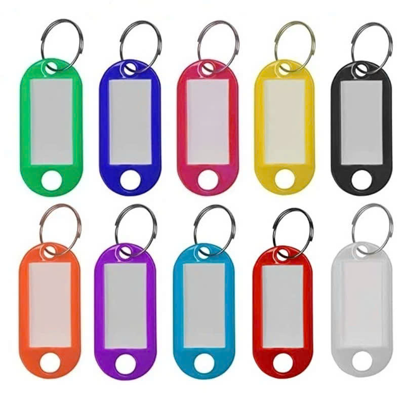 Combo 10 Thẻ Ghi Nhớ Nhãn Tag Name Gắn Móc Chìa Khóa Đánh Dấu Hành Lý Vali 5cmx2.2cm