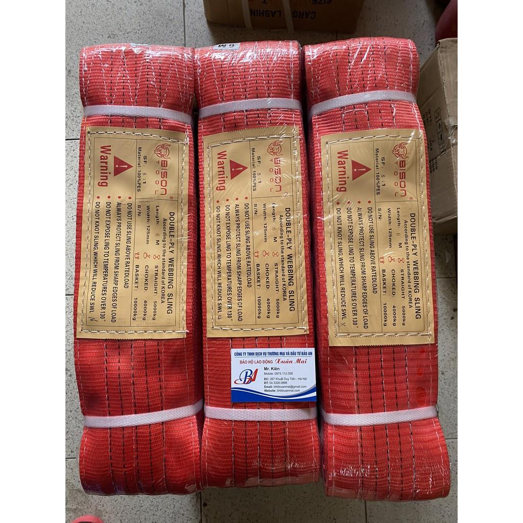 Dây cáp vải cẩu hàng 5 Tấn - bản 125mm - Hệ số 5:1 - 5 Mét