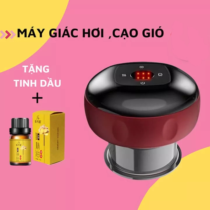 Máy giác hơi điện mini cầm tay massage thông minh, máy cạo gió 6 cấp độ giảm đau nhức, tăng tuần hoàn máu