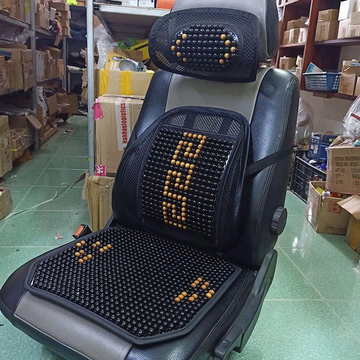 Tấm Lưới Tựa Dành Cho Ô Tô Hạt Gỗ Cao Cấp