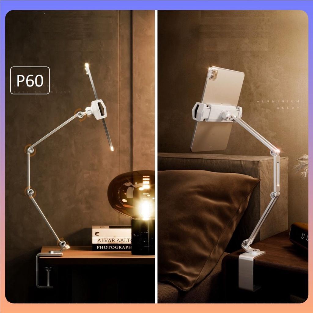 Arm nâng, tay nâng máy tính bảng kẹp cố định vào bàn P60 kiêm giá đỡ kẹp giữ iPad, iPhone, Kindle