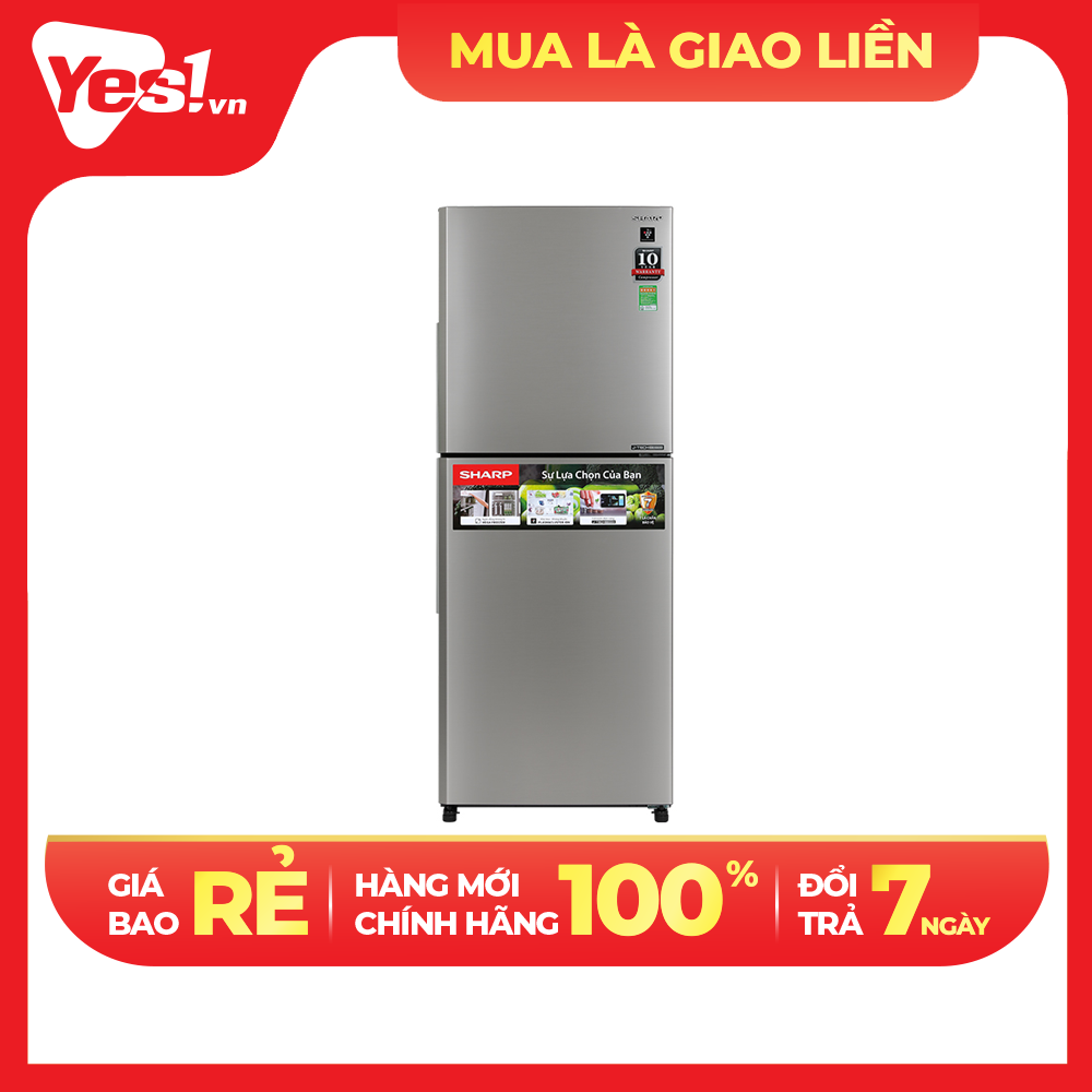 Tủ lạnh Sharp Inverter 330 lít SJ-XP352AE-SL - Hàng chính hãng - Chỉ giao HCM