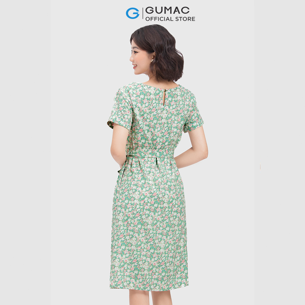 Đầm nữ GUMAC DC04052 form suông buộc dây dễ thương