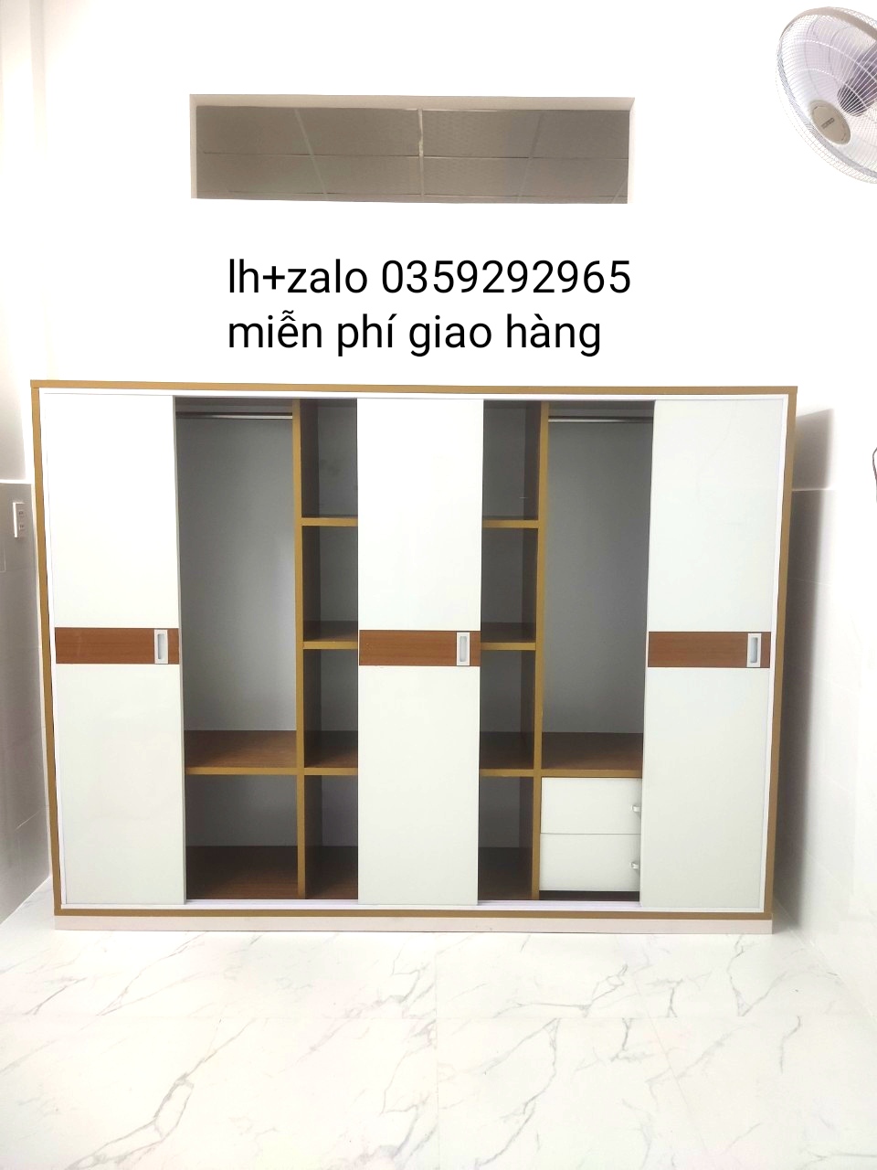 Tủ nhựa đài Loan 6 cánh cửa lùa
