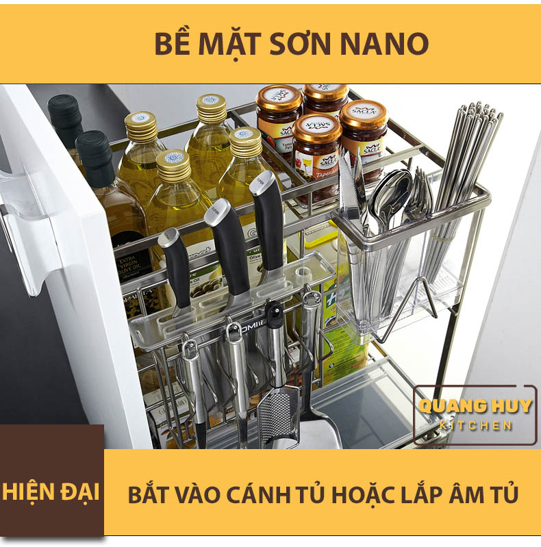 Giá để dao thớt gia vị sơn nano bảo hành han gỉ 10 năm