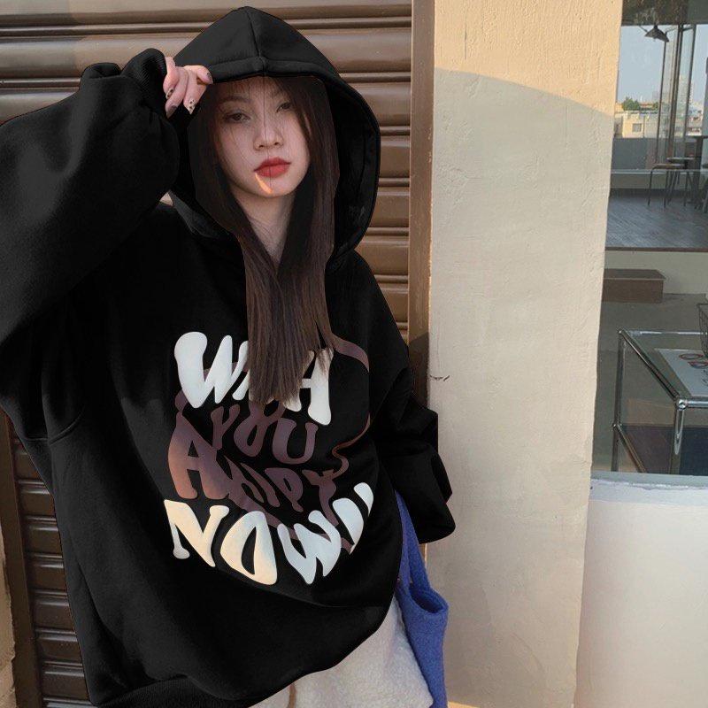 Áo khoac hoodie nỉ bông HAPPY form rộng unisex nam nữ Vuasivuare