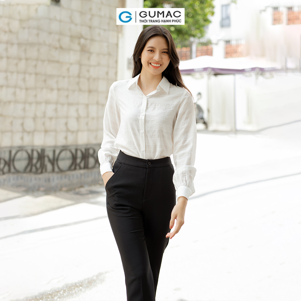 Quần tây nữ ống suông túi xéo tôn dáng công sở thời trang GUMAC QD06047