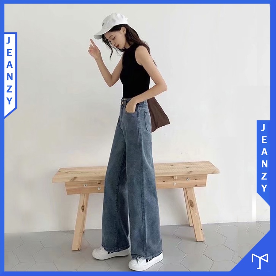 Quần jean ống suông nữ phong cách trẻ trung và năng động