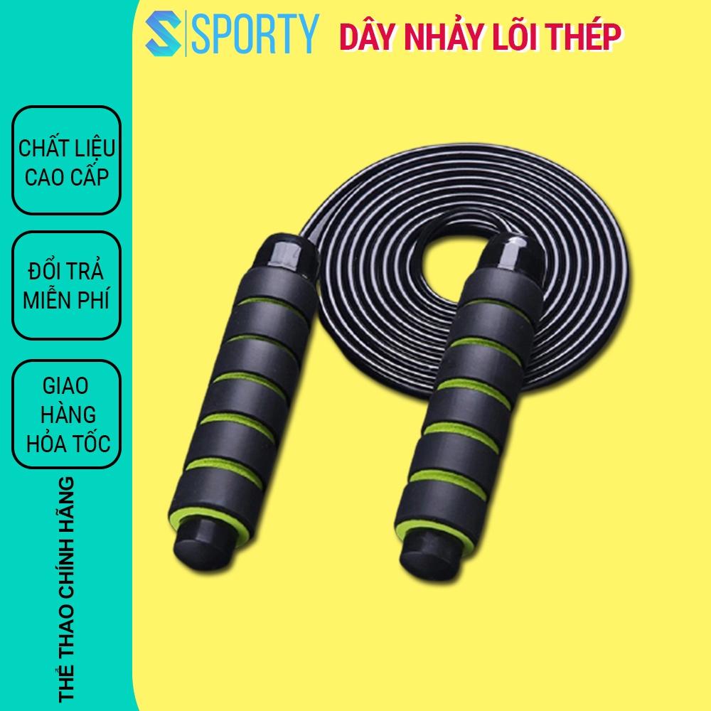 Dây nhảy giảm cân SPORTY Chất liệu lõi thép cao cấp, nhảy dây thể lực hỗ trợ tập GYM TS35