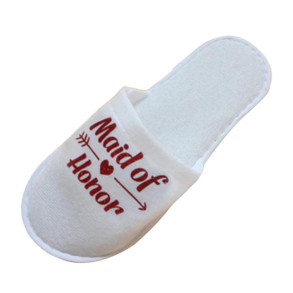 Bride Wedding  Party Slippers Maid of Honor SPA Slippers