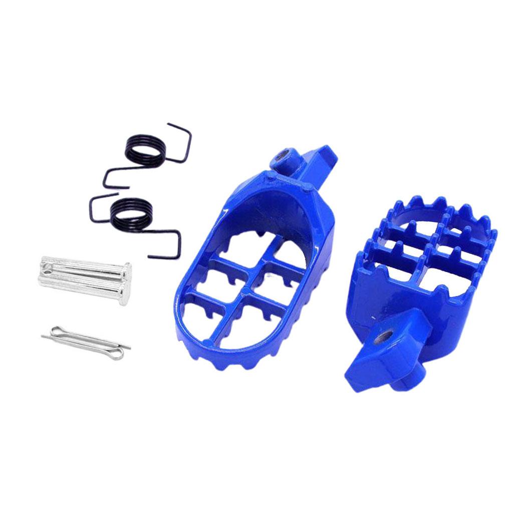 Blue Foot Pegs Rests Pedals for Yamaha PW50 PW80 for Honda XR50 XR70 Dirt Bike
