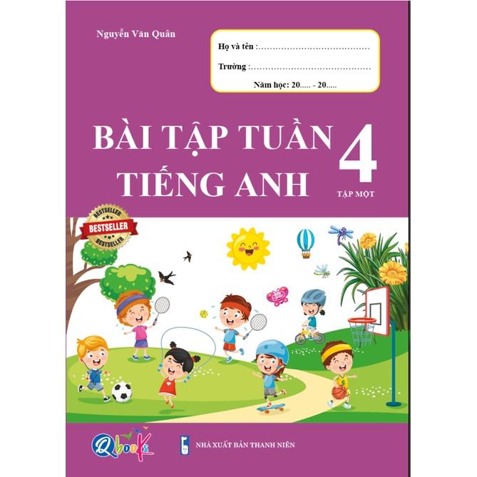 Sách - Combo Bài Tập Tuần và Đề Kiểm Tra Tiếng Anh lớp 4 học kì 1 (2 cuốn)