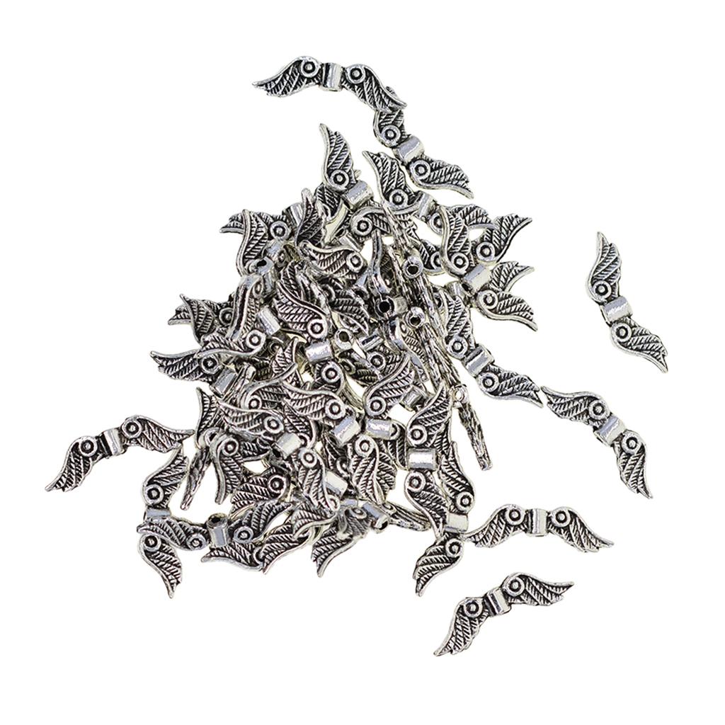 100 Pcs Angel Metal Beads Loose Spacer Beads Intermediate Beads Decorative Beads Craft Beads for Necklaces, Bracelets