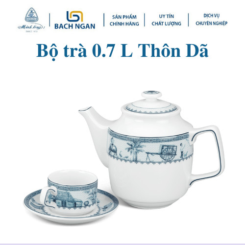 Bộ trà 0.7 L – Jasmine – Thôn Dã - Gốm sứ cao cấp Minh Long I