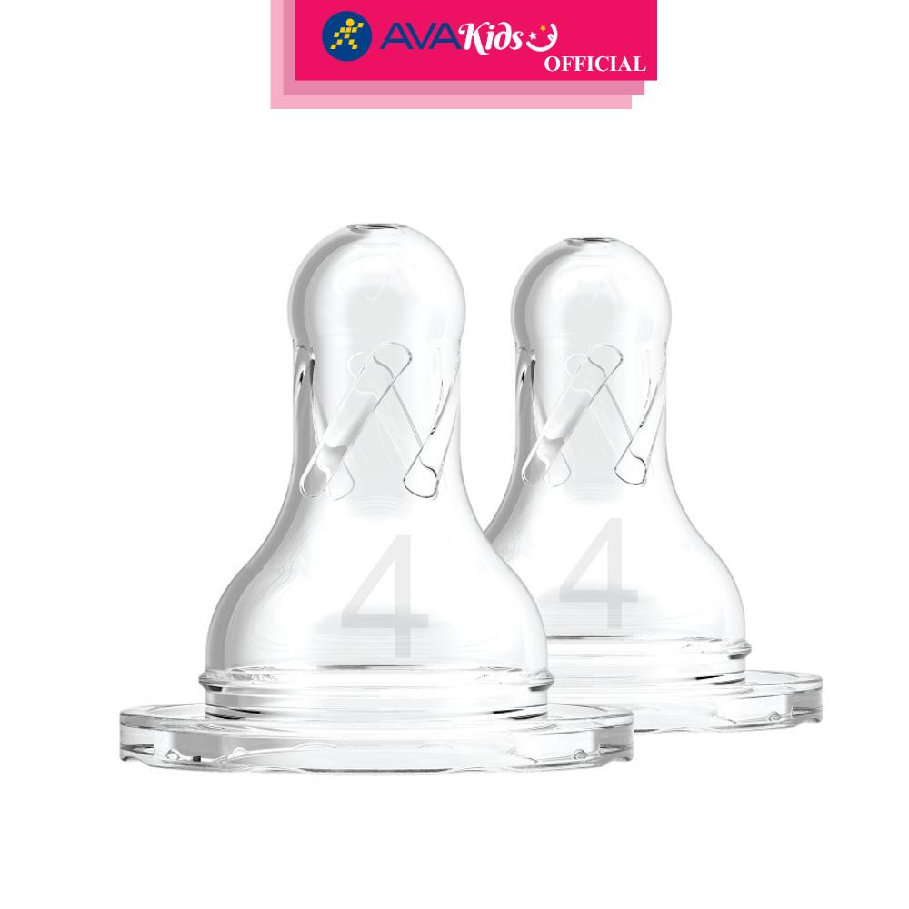 Bộ 2 núm ti Dr.Brown's cổ hẹp size 4 (từ 9 tháng) - Hàng Chính Hãng