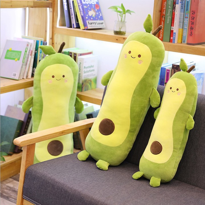 Gối ôm trái bơ dài, quả bơ dài siêu mềm mịn đáng yêu (50cm---&gt;110cm) vải miniso mềm mịn êm ái - Thú bông trái bơ, quả bơ dài dễ thương
