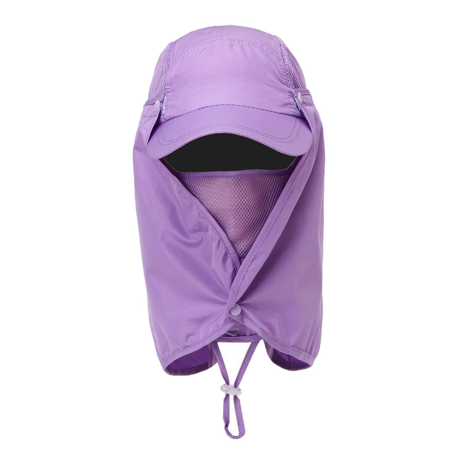 Outdoor Hiking Hat with Removable Face Neck Flap Cover Breathable for Garden