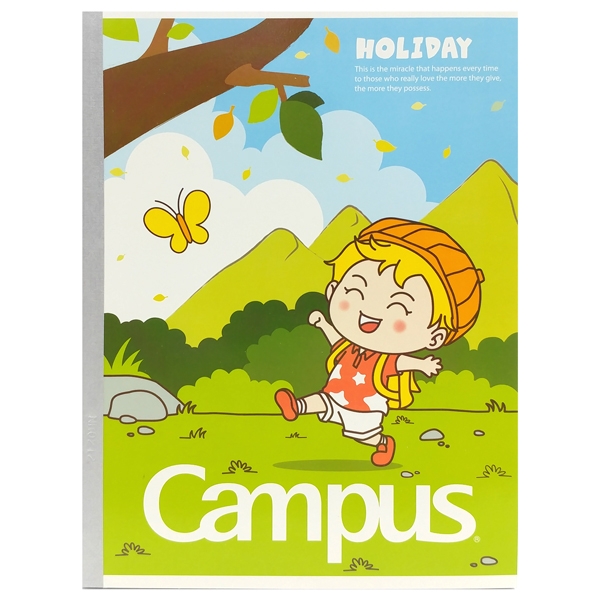 Vở Campus A5 5 Ô Ly (2 x 2 mm) 96 Trang ĐL 100 Holiday - Mẫu 2