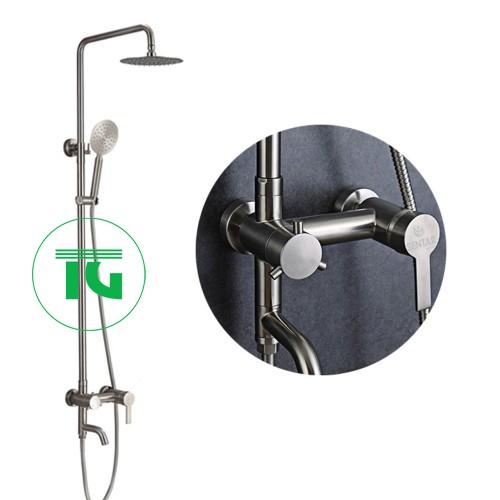 Sen Cây Tròn INOX 304 Nóng Lạnh Cao Cấp LIFEHOME (Tặng vòi xịt vệ sinh nhựa kháng khuẩn)