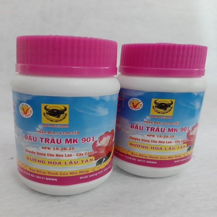 Phân bón dưỡng hoa lâu tàn Đầu Trâu 901 hũ 100g