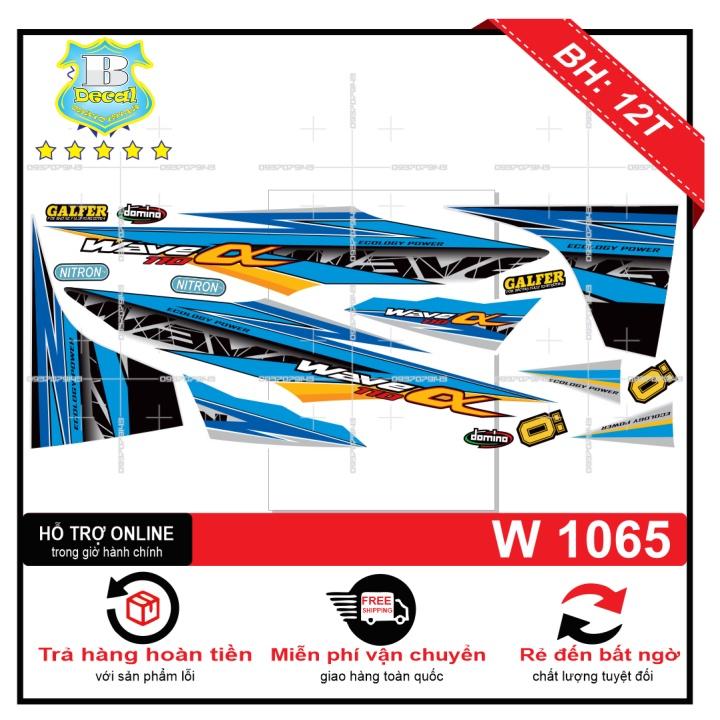 Tem rời dành cho wave a 2017 trắng xanh