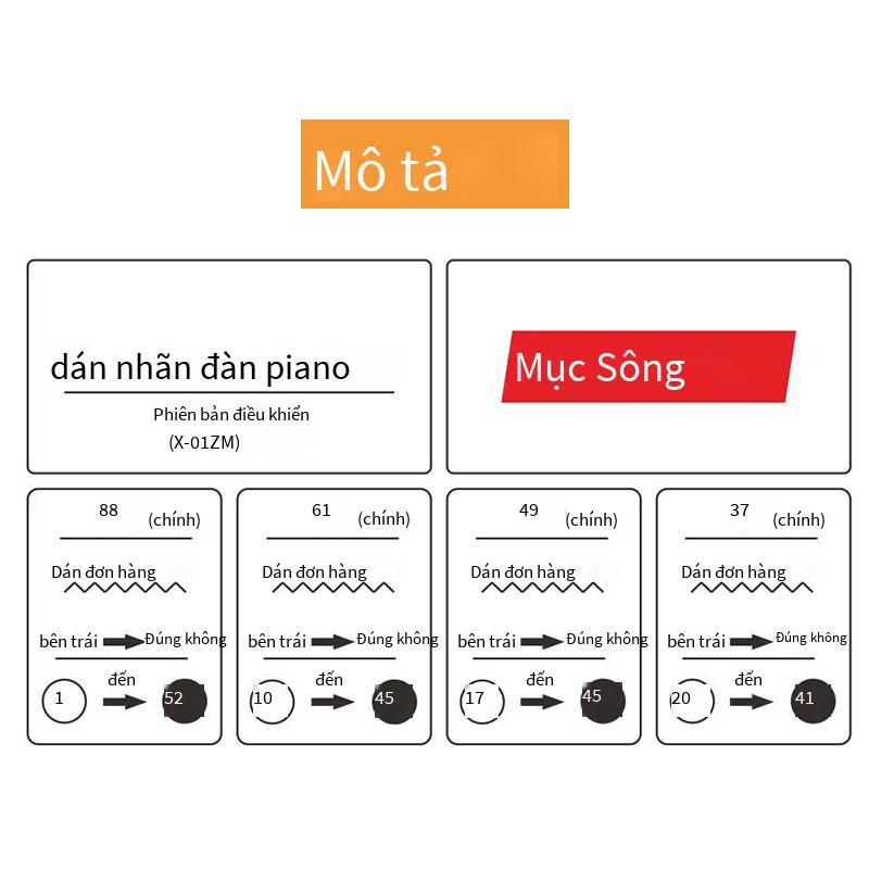 Phong cách mới nhất của đám mây nhạc đàn piano miếng dán đàn organ điện tử 6188 phím trong suốt thang âm nhóm từ miếng dán ghi chú X-01ZM