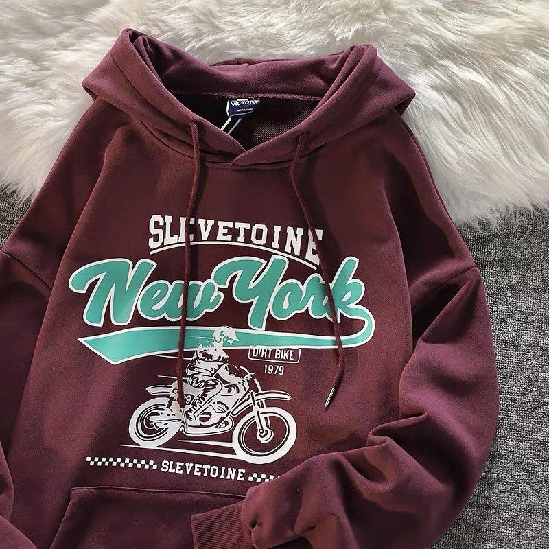 Áo khoác Hoodie nỉ bông NEWYORK form rộng unisex nam nữ (Ảnh thật/Có sẵn
