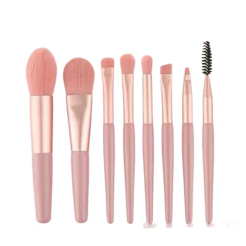 Set 8 Cọ Trang Điểm mini Chuyên Nghiệp Với Tay Cầm Lông Mềm Kèm Túi Zip