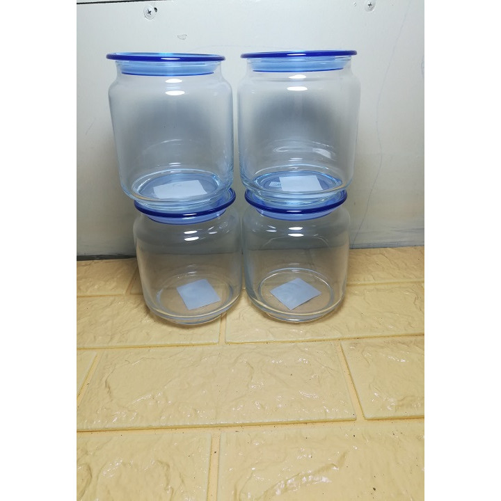 combo 4 lọ đựng gia vị bằng thủy tinh 500ml - Nắp nhựa pp kín khí